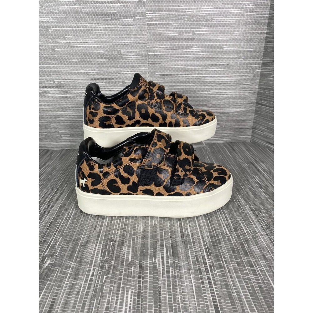 Goats Kids Girls Hook-and-Loop Shoes Leopard Print Size‎ 2